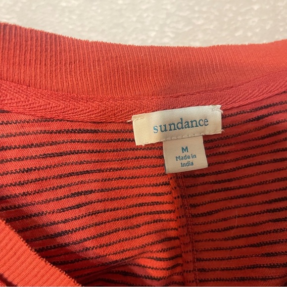 Sundance Orange Jersey Knit Easy Wear Button Front Casual Dress Women's Medium - Picture 5 of 15